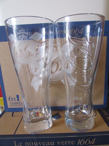 Lot verres bière 1664 - 6,