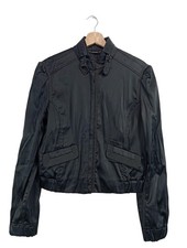 STEFANEL Veste courte Dames Veste T EU 40 noir style décontracté