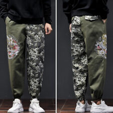 Hommes Broderie Dragon Conique