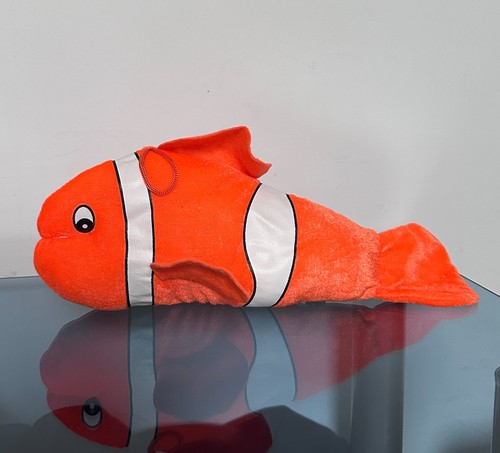 Peluche poisson orange blanc - peluche,