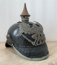 CASQUE A POINTE ALLEMAND PRUSSIEN Modèle 1915 Pickelhaube dans son jus WW1 1916