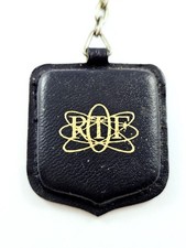 PORTE-CLES - ORTF - FRANCE INTER - Radio TÉLÉVISION Années 60 - CUIR Bleu Marine