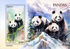 2024 05 - LIBERIA - PANDAS II               1V  complet set    MNH **