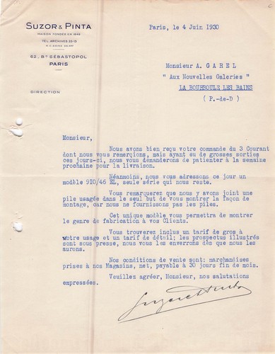 Paris fabricant suzor - 75,