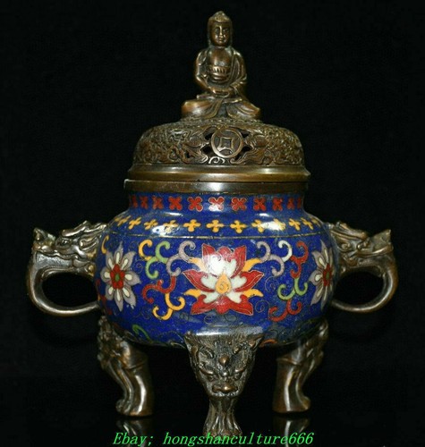 Marked bronze cloisonne enamel - bronze,