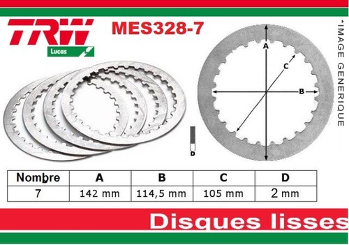 Jeu disque lisses - 7,