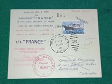 LETTRE - INAUGURATION TAMPONS - Paquebot S.S.FRANCE 1962 - Voyage Inaugural