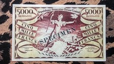 Billet 5000 francs Trésor