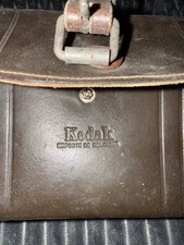 Ancien Etui  En Cuir Kodak