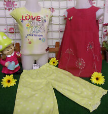 lot 12 vêtements enfant 2 ans fille,pantacourt,t-shirt,combishort,short jean,rob