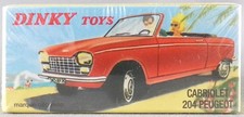 Dinky Toys Atlas 511 Peugeot 204 Cabriolet Rouge Neuve Boite