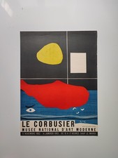 Le Corbusier Affiche Exposition 1962 MNAM Mourlot Exhibition Poster Litho 