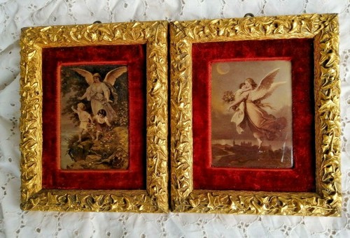 Paire tableaux religieux - tableaux,