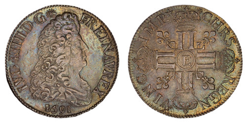 Louis xiv ecu aux huit - xiv,