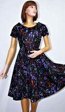 JACQUES HEIM by authorization Maria Carine Vintage 50s Evening Taffeta dress 6US