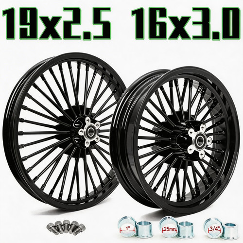 19x2 16x3 fat spoke roues - 19x2.5,