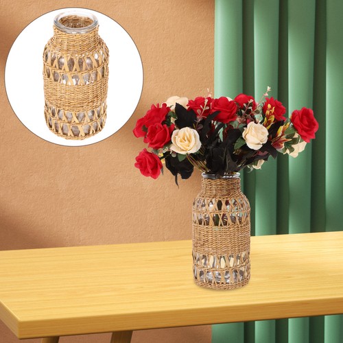 Vase fleur rotin - vase,