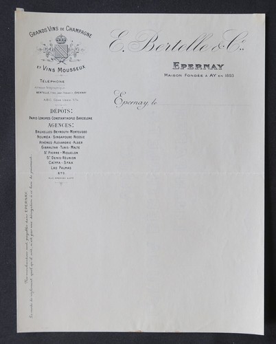 Lettre vierge champagne - ,