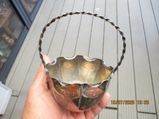 Ancien Sucrier en Etain de service à Café ou Panier à BonBons Anse à ressouder