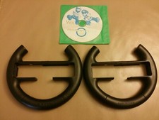 Mario Kart Wii  (Nintendo Wii, 2008) Game Bundle With 2 Steering Wheels .