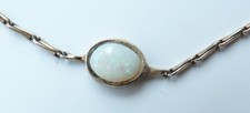 Petit bracelet en vermeil argent et opale Bijou ancien silver opal 