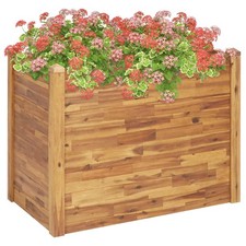 Bois d'Acacia Solide Lit Surélevé 60x60x44 cm Jardinière Pot à Fleurs vidaXL