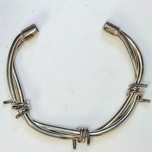 Fil barbelé torc argent - barbelé,