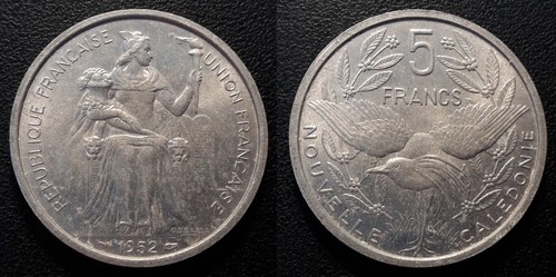 Nouvelle calédonie 5 - -, francs