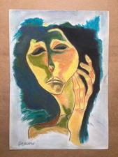 OSWALDO GUAYASAMIN Dessin sur papier (fait main) signé et estampillé...