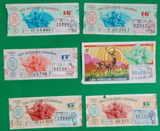 Lot de 5 Billets de loterie