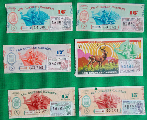 Lot billets de loterie - 5,