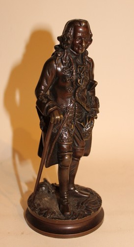 Beau bronze 19e à patine - beau,