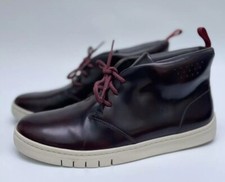 Bottines En Cuir Bordeaux Pour