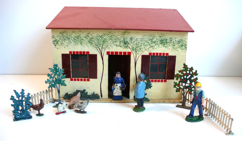 Ferme bois avec personnages - avec, et