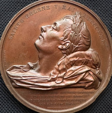 Ancienne Médaille 19e Napoléon, 5 mai  Sainte-Hélène Longwood    6,5 cm