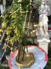 Superbe SERVITEUR DE CHEMINÉE EN BRONZE ou laiton épais d’excellente facture