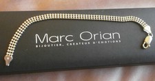 Bracelet argent massif modèle à 3 rangs " boules / sphères " Coffret Marc Orian