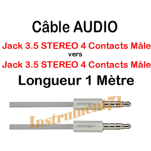 Câble jack stéréo - câble, 3,5