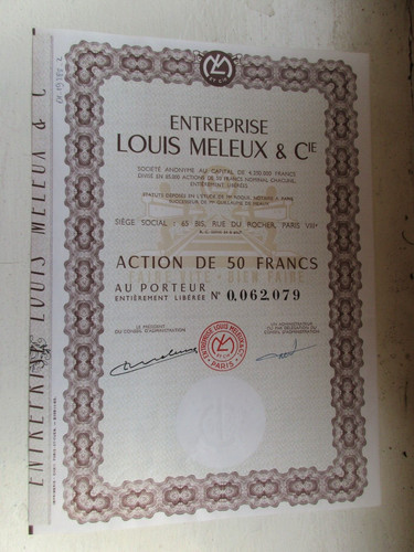 Action titre entreprise - titre, louis