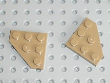 2 x DkTan Plate 2450 LEGO STAR WARS / sets 7670 7786 7197 7660 7627 7199 