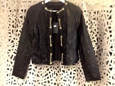 VESTE BLOUSON SIMILI CUIR NOIR