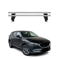 Menabo Barres de toit Transversales pour Mazda CX-5 2017-2025 Alu Gris ABE 2x