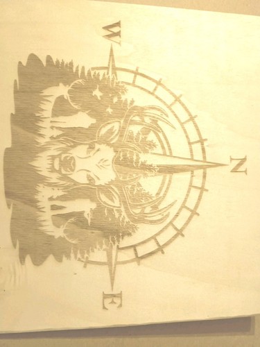 Gravure bois cerf - gravure,