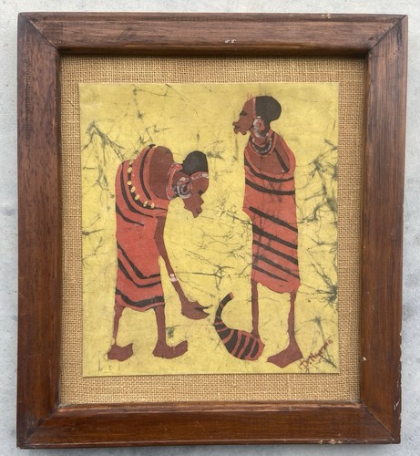 African batik art - art, signed