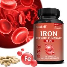 Gélules de fer doux à haute concentration 15 mg - 30 à 120 gélules de fer