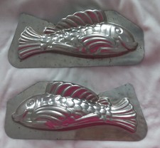 Moule a chocolat de Paques  poisson 200  ancien en metal vintage DECO bougie