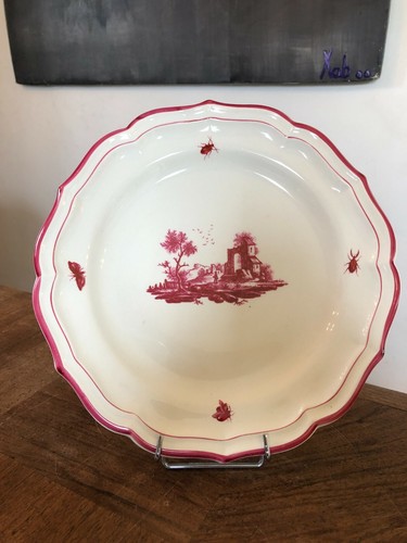 Plat rond faïence - plat, en