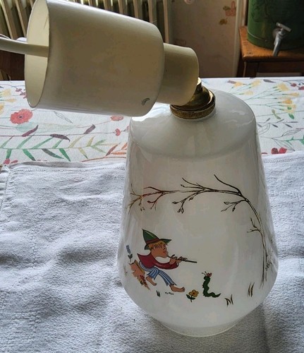 Abat jour opaline décor - jour,