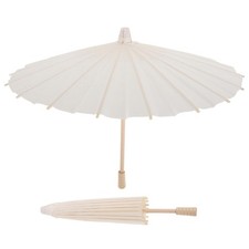  Lot de 2 parapluies en papier vierges, petits parapluies décoratifs pour