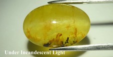 SUPERBE CABOCHON D'OPALE JAUNE OEIL DE CHAT - GEMMES PIERRE FINE ET PRECIEUSE